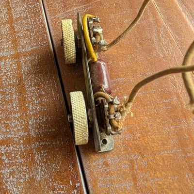 Fender Jazzmaster Roller Control Assembly Pre CBS Original 1959 Wired Tested image 9