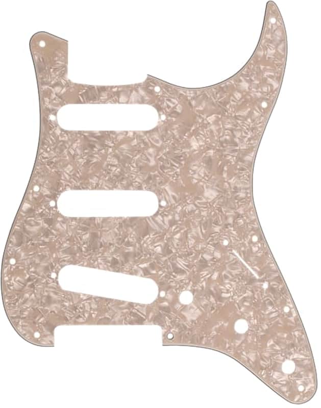Fender Pickguard Stratocaster S/S/S 11-Hole Mount Aged White Pearl 4-Ply image 1