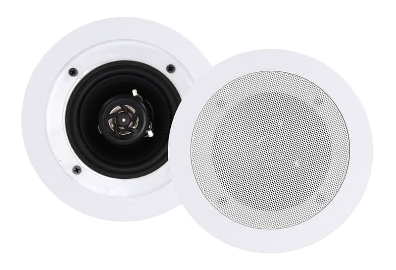 2) Rockville CC4T White 4" Commercial 70v Ceiling Speakers For Restaurant image 1