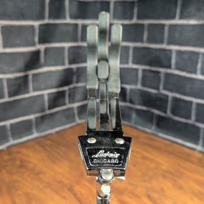 Ludwig Vintage Black and White Badge Snare Drum Stand - Chrome image 8