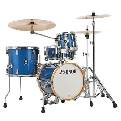 Sonor AQX Micro 4-pc Shell Pack w/ 14" Kick - Blue Ocean Sparkle image 2