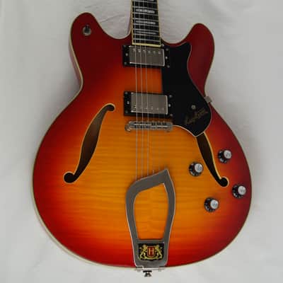 Hagstrom Viking Deluxe - Cherry Sunburst image 3