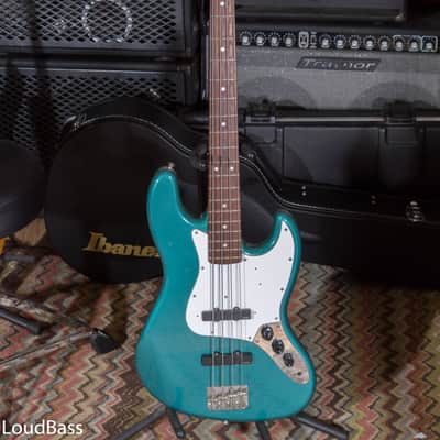 Fernandes Jazz bass with EMG active pickups Made In Japan Teal Green image 1