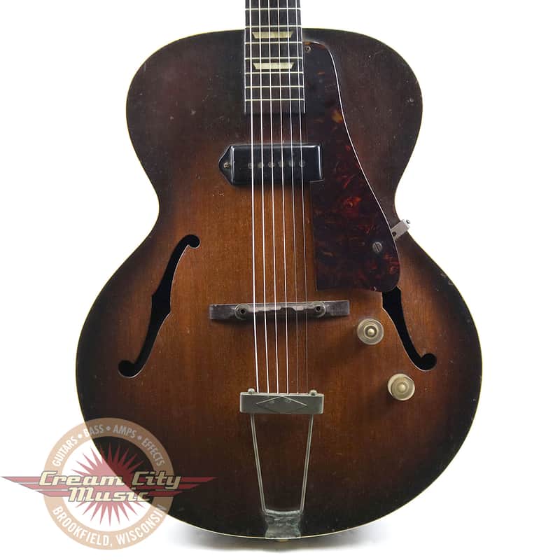 Rare Vintage 1950's Gibson ES-130 / ES-135 Hollow Body Electric Guitar image 1