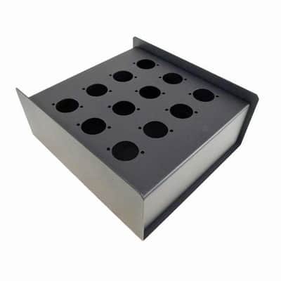 PROCRAFT PB10-12X-BK Steel Project Box 7-5/8" x 6-15/16" x 3" w/ 12 "D" punches image 1