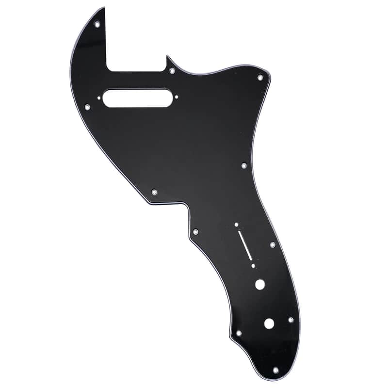 11 Holes Guitar Pickguard For USA Fender 69 Tele Thinline Style Electric Guitar, 3Ply Black image 1