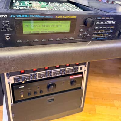 Roland JV 2080 (INKL. 8 EXPs : House, Techno, Dance, FX, Orchestral, Country, 60s&70s, Expander) 90er - schwarz image 2