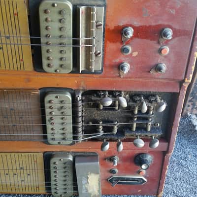 Vintage Steel Guitar / Parts Project Vintage Circa 1950,s Brown image 2