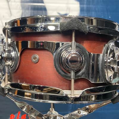Terry Bozzio's DW - 5.5x10" Collector's Maple Snare Drum 1998 Mahogany Satin Oil image 16