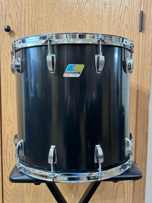 Ludwig 6 ply Black Cortex 1980’s 16” Tom image 1