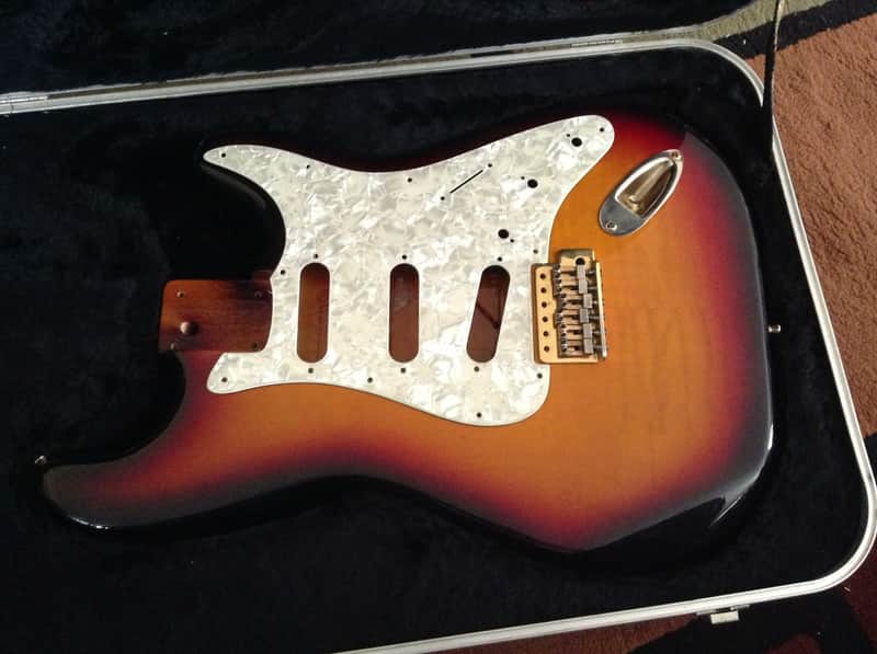 Custom Strat Body custom made 1996 Sunburst with Gold Hardware image 1