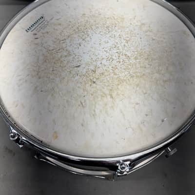 Vintage Ludwig Acrolite Aluminum Snare Drum 8 Lug 14x5” Blue Olive Badge 1976 76 Acrolite 1979 - Brushed Aluminum image 10