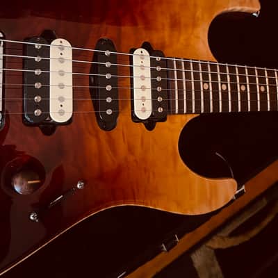 Suhr Modern Carve Top Desert Gradient Angel Quilt Mahogany Back, Cocobolo knobs and Covers image 14