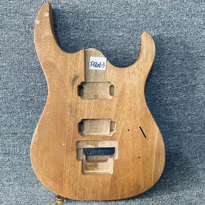 Natural Mahogany HH Guitar Body image 1
