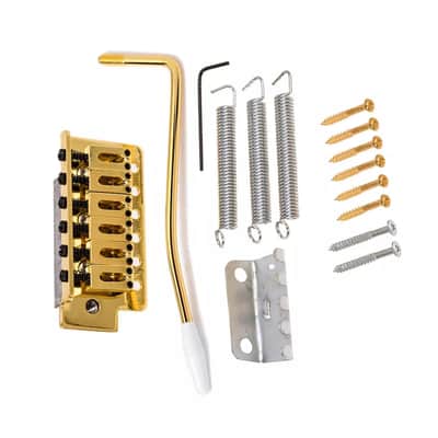 Gold Guitar Tremolo Bridge System – Complete Replacement Kit for ST Strat Stratocaster, 10.8mm String Spacing image 1