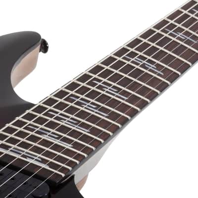 Schecter Omen Elite-7 Multiscale Black Cherry Burst image 13