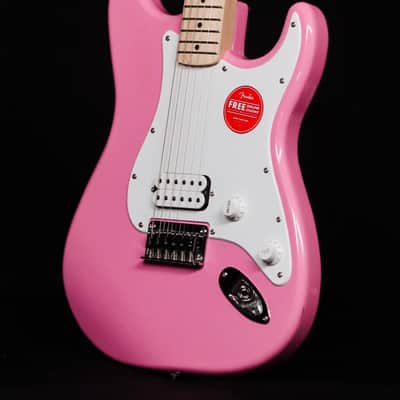 Squier Sonic Stratocaster HT H, Maple FB, Flash Pink image 2