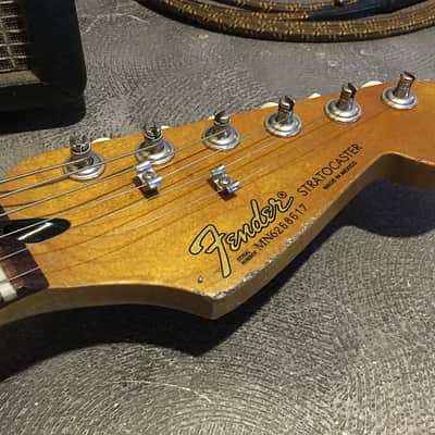 Fender Stratocaster Electric Guitar Arctic White Nitro (Partscaster) by Nate's Relic Guitars image 3