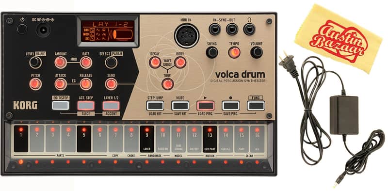 Korg Volca Drum Digital Percussion Synthesizer w/ Power Supply image 1