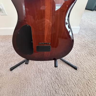 Carvin TL60 Neck-Thru Semi-Hollow Mint - Quilted Orange Burst - Walnut - Ghost Piezo MIDI Synth w/ Tweed Case (Plastic on Latches) & 13-Pin Cable Description: image 9