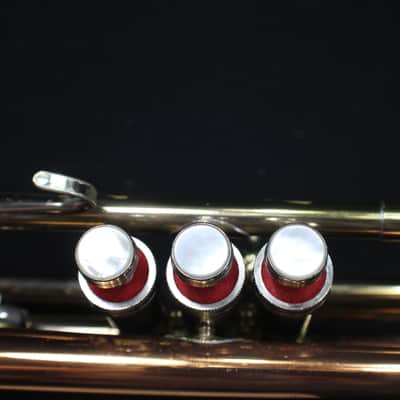A Beautiful Conn Director Shooting Stars Tri-Color Bb Trumpet in it's Original Case   # 22 T image 9