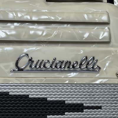 Pearl White Pancordion Crucianelli Piano Accordion LM 41/120 Excellent* image 3
