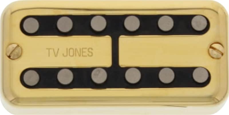 TV Jones Magna'Tron Humbucker Neck Pickup, Universal Mount, Gold image 1