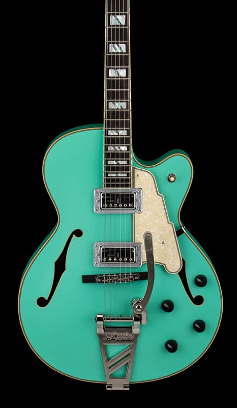 Mint D'Angelico Deluxe 175 LE - Matte Surf Green #03194 image 1