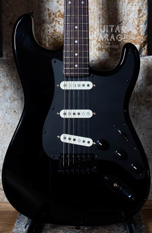 Fender Japan Stratocaster all black with 1986 neck and matching