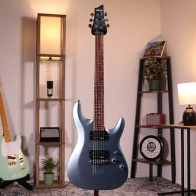 Schecter C-6 Deluxe Electric Guitar - Rosewood Fingerboard, Satin Metallic Light Blue image 2