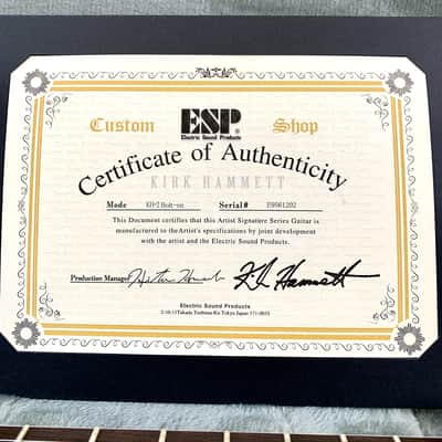 ESP KH-2 Kirk Hammett Signature 2021 Black Custom Shop image 24