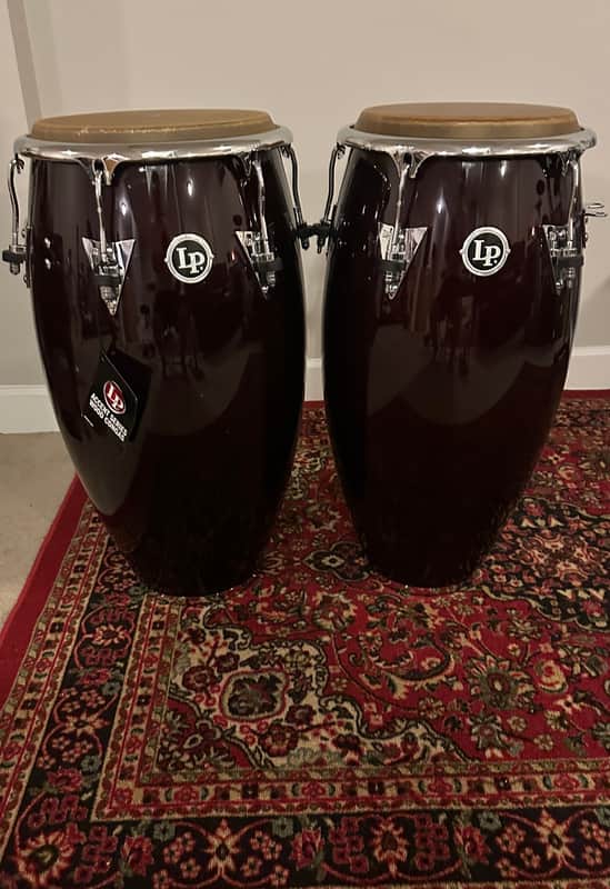 Latin Percussion LP Classic Tumba and Quinto 2023 - Red Wine / Chrome image 1