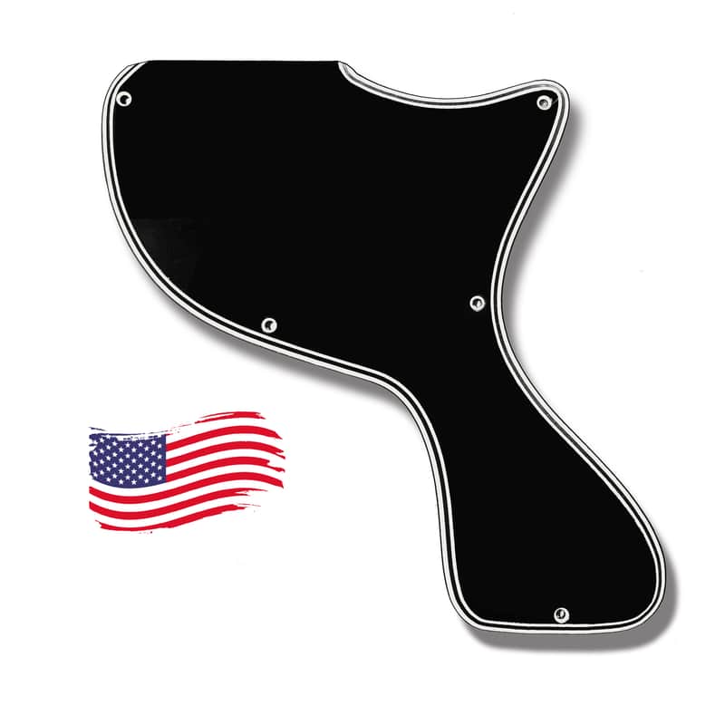 5 ply Black/White WIDE BEVEL Pickguard for Epiphone Les Paul Junior Special Humbucker image 1