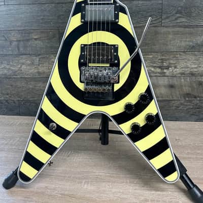 Firefly Elite Flying V Zakk Wylde Bullseye Tribute Guitar w/ 1980s Original Floyd Rose #1803 image 2