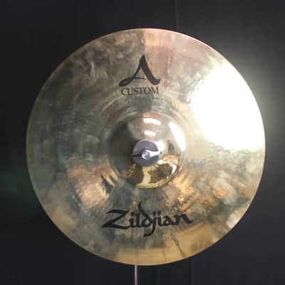 Used Zildjian 14" A Custom Hi Hats - 1024g/1245g (video demo) image 4