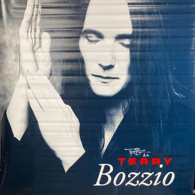 Terry Bozzio Signed 1980s Large Vinyl Promo Banner image 1