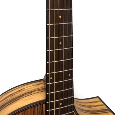 Ibanez AEW40ZW Exotic Wood Zebrawood Acoustic-Electric Guitar image 4