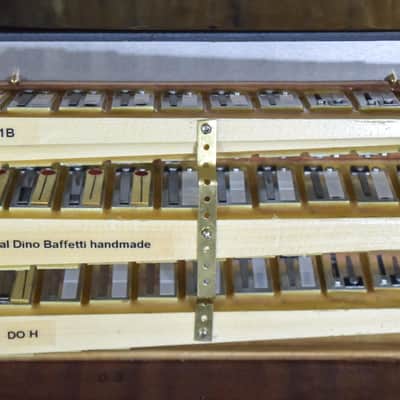 Dino Baffetti Super I 2-Row 8-Bass 21-Treble Button D/C# Black Diatonic Accordion w/Bag image 11
