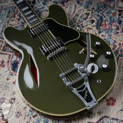 Epiphone Exclusive Shinichi Ubukata ES-355 Custom Olive Drab image 7