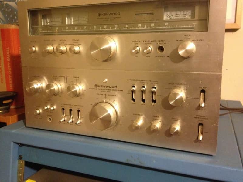 Kenwood Supre Model 600 Matched w Model 600T Tuner Vintage Flagship Audiophile 1975 Silver image 1