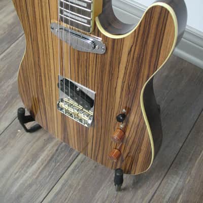 Logan Custom Zebra wood top Tele rosewood fret board, block inlays 2024 - natural gloss image 4