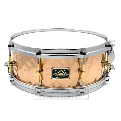 Canopus 'The Bronze' Hammered Snare Drum 14x5.5 w/Die Cast Hoops image 1