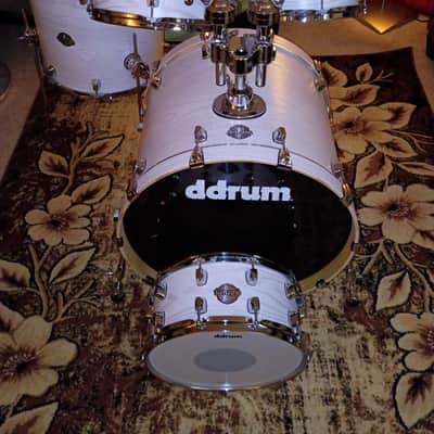 ddrum Dominion Birch 5 Piece Shell Pack Drum Kit Paper White Birch DM B 522 PWB image 1
