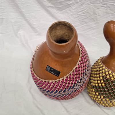 Pair of Shekere Gourd Shakers (C020-17-18) image 2