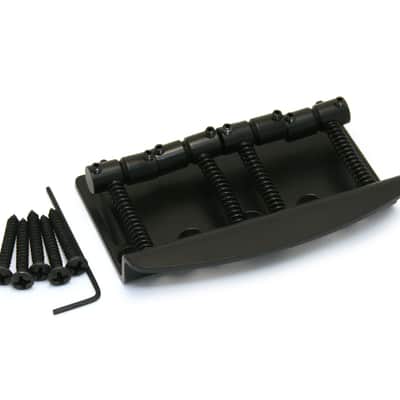Hipshot Black 4-string Vintage Bass Bridge for Fender P/Jazz® .750" 5C400B image 1