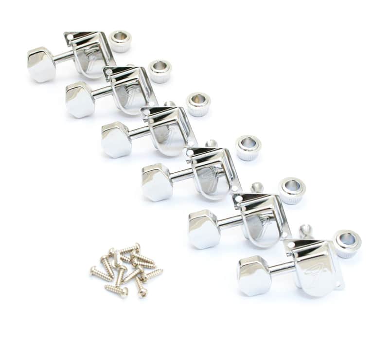 Genuine Fender 70's F-Style LEFTY, Left-Hand Tuners/Machines/Tuning Pegs, CHROME image 1