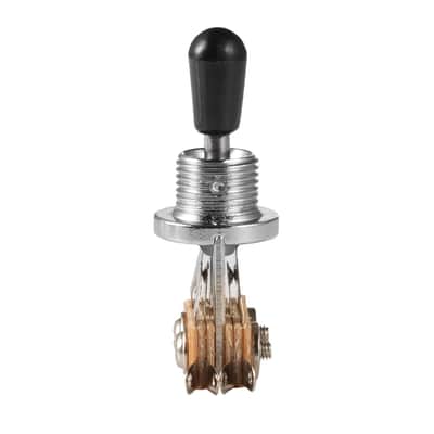 3 Way Short Straight Guitar Toggle Switch Pickup Selector with Tip Knob Caps Compatible with Gibson Toggle Les Paul Electric Guitars(Chrome Tip) image 5