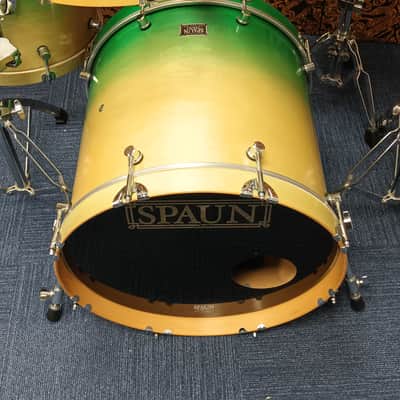 Spaun USA Custom Maple Shell Pack in Green Fade – 20″,10″,12″,15″ & 13″SN image 3