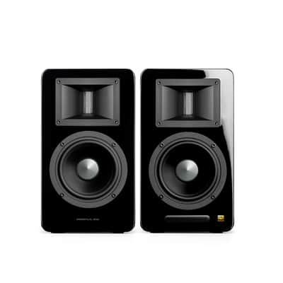 AirPulse A100 Hi-Res Audio Certified Active Speaker System Built-in Amplifier - Pair Black image 2