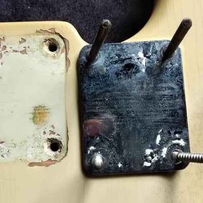 Fender jazz bass matching-head 1969 - Olympic white image 14